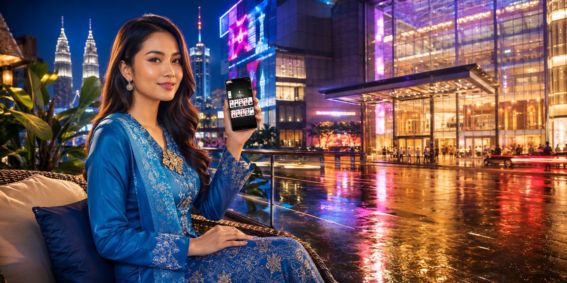 A rummy player in traditional dress from Kuala Lumpur enjoying the security of the e38 VIP platform